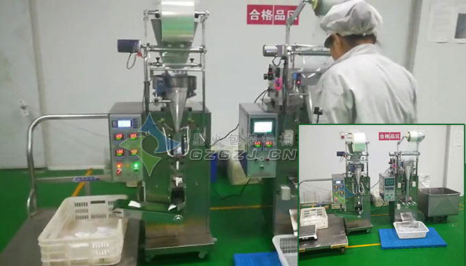辣椒油包装机在天津胜香餐饮管理有限公司车间生产现场展示